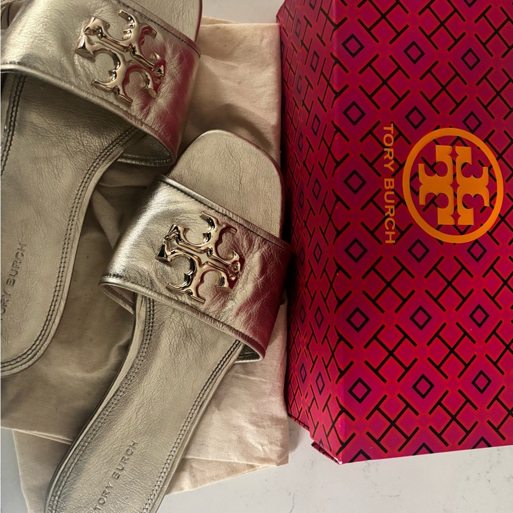 Tory Burch Spark Gold Eleanor Slide - Picture 4 of 4